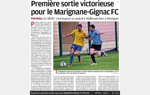 Le Marignane Gignac FC s'offre une victoire pour son premier match de préparation