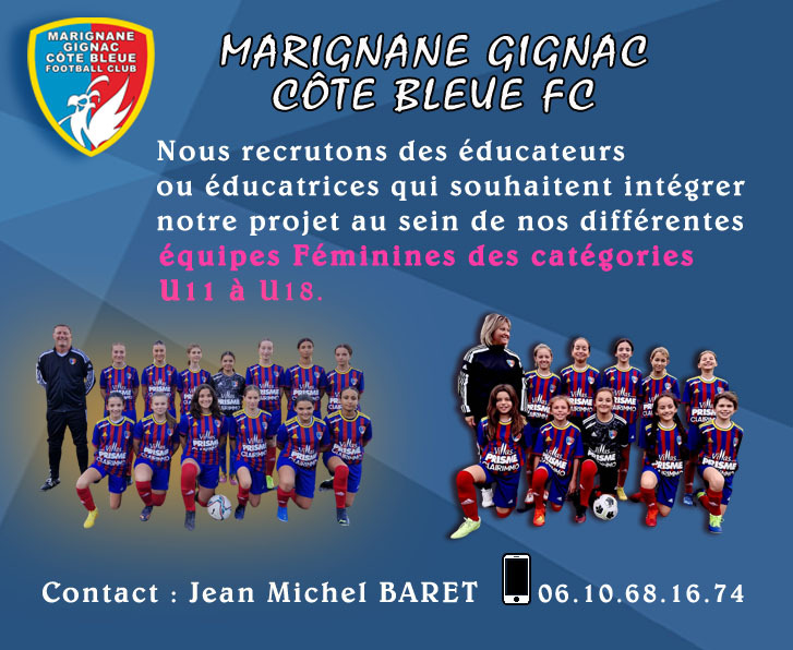 Recrutement éducateurs équipes féminines du MGCB FC