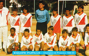 1988-1989 : Équipe Pupille de l'ASG titrée Champion de Provence