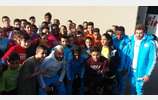 Une partie du groupe U14 au centre de formation de l'OM.